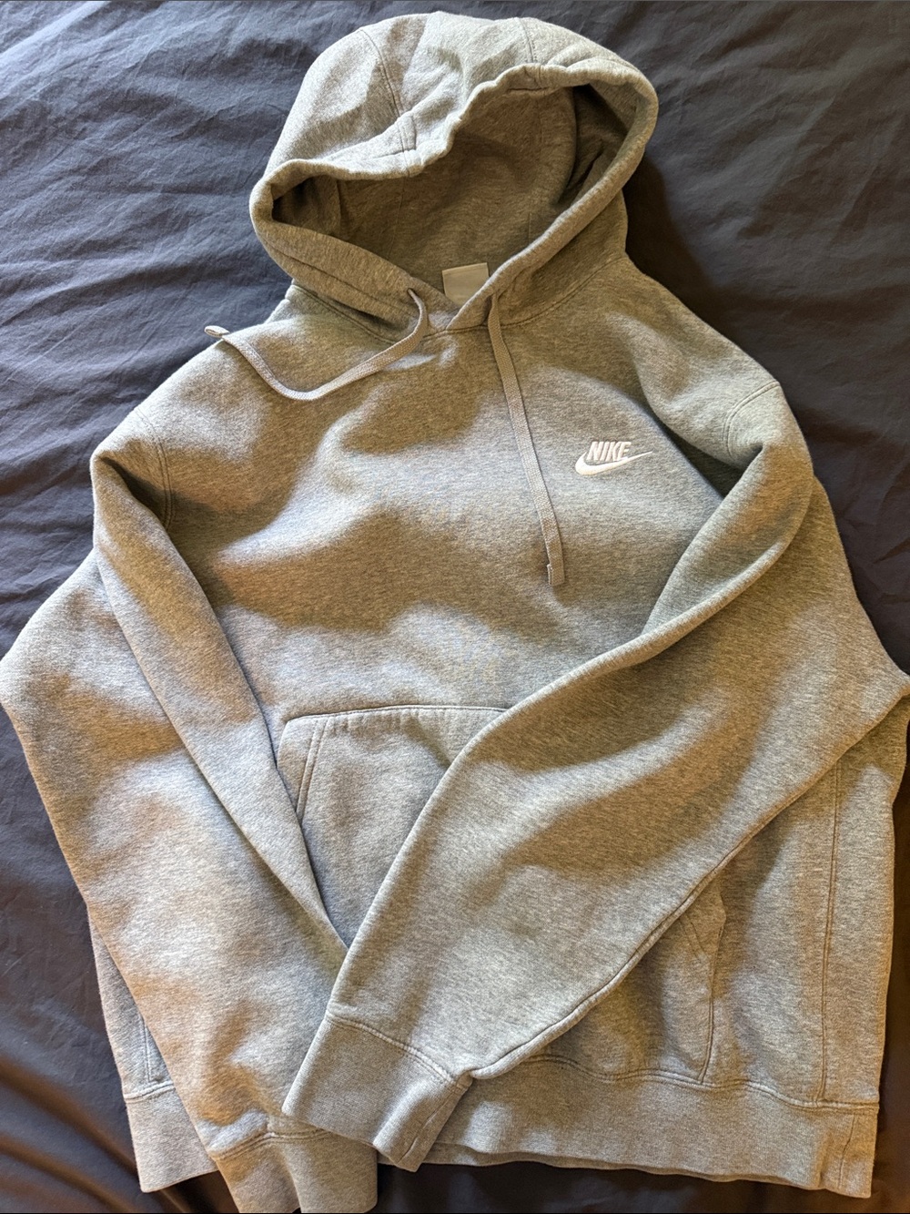 Nike Gray Hooded Pullover Sweatshirt